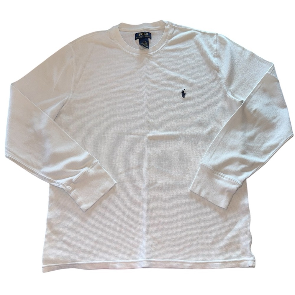 Polo by Ralph Lauren Men's Classic White Long Sleeve Thermal Tee L